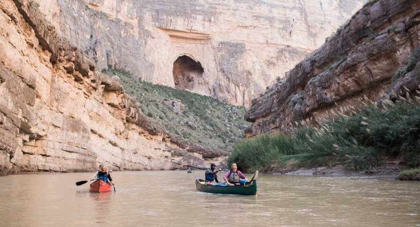 canoeing adventure trip for young adults in big bend